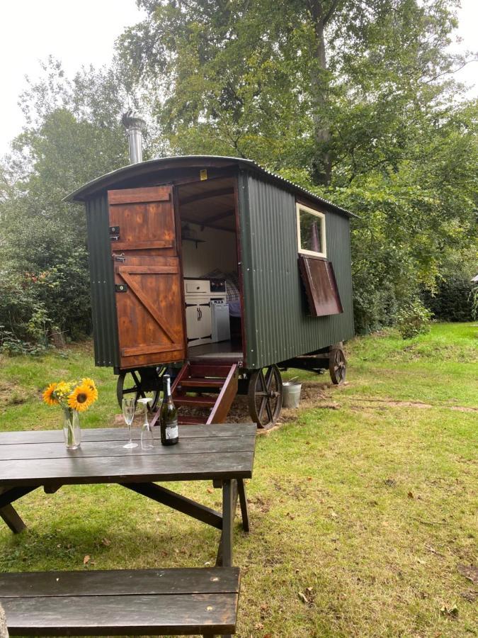 The Shepherd'S Hut - Wild Escapes Wrenbury Off Grid Glamping - Ages 12 And Over Baddiley ภายนอก รูปภาพ